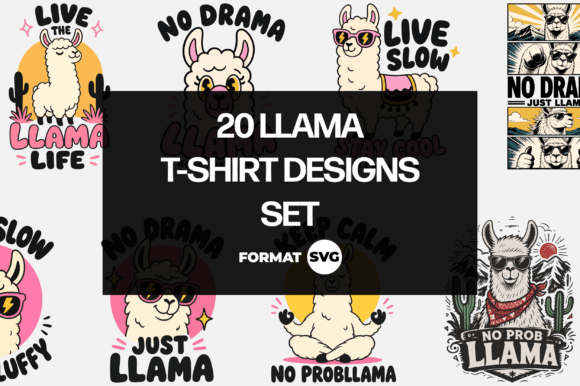 20 Llama SVG Design Bundle: Elevate Your Creative Projects