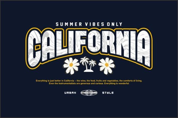 California Typography T-Shirt Design: Vector-Ready for Print