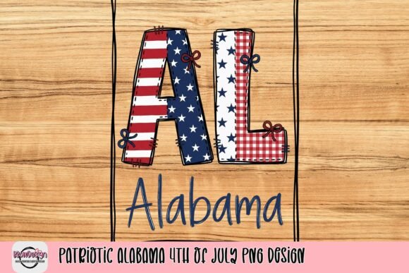 Celebrate with a Patriotic Alabama 4th of July PNG Design