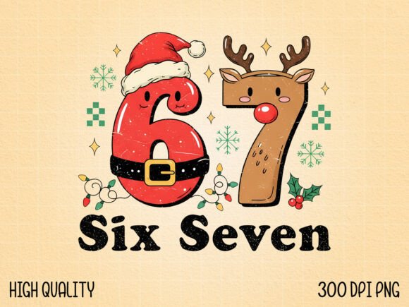 Cute Christmas Numbers Design: Festive PNG for Creative Projects