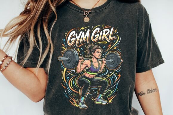 Dynamic Gym Girl Workout Fitness Design for Creative Projects
