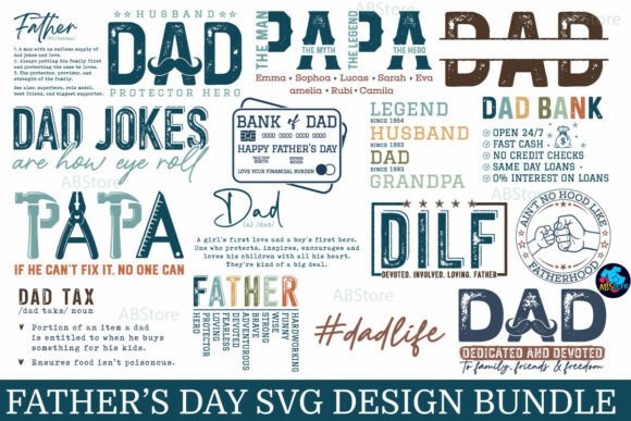 Father's Day SVG Design Bundle: Creative Assets for Modern Branding