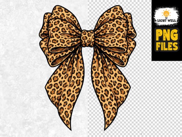 Leopard Print Bow PNG: Coquette Design & Western Graphic