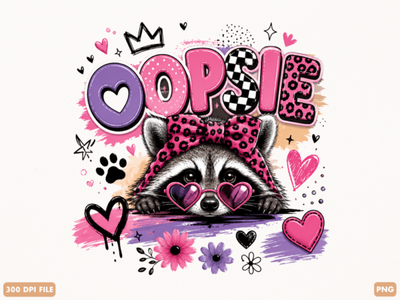 Oopsie Trash Panda Raccoon PNG Design: A Creative Asset for Modern Projects