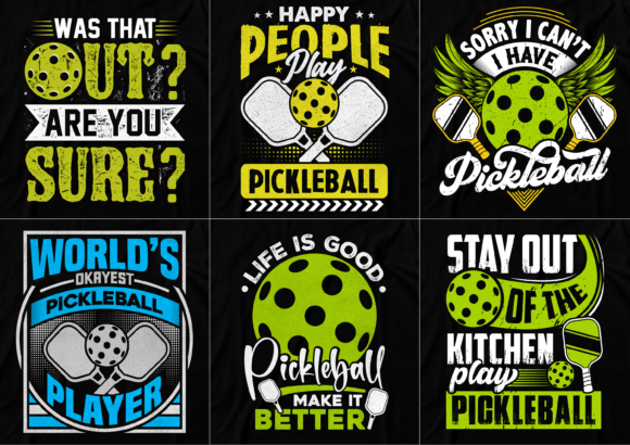 Pickleball T-Shirt Design Bundle: Creative Assets for Enthusiasts