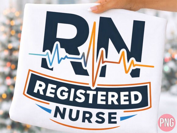RN Heartbeat Design PNG: A Professional Creative Asset