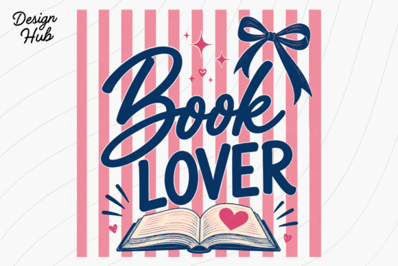 Stripe Book Lover PNG T-Shirt Design for Creative Projects