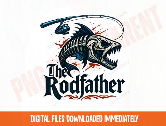 The Rodfather PNG: A Funny Fishing Dad Design for Legendary Projects